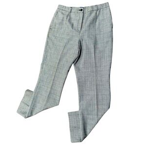 Pendleton Wool Window Pane Plaid Trousers 10P Black White Lined Career Academia